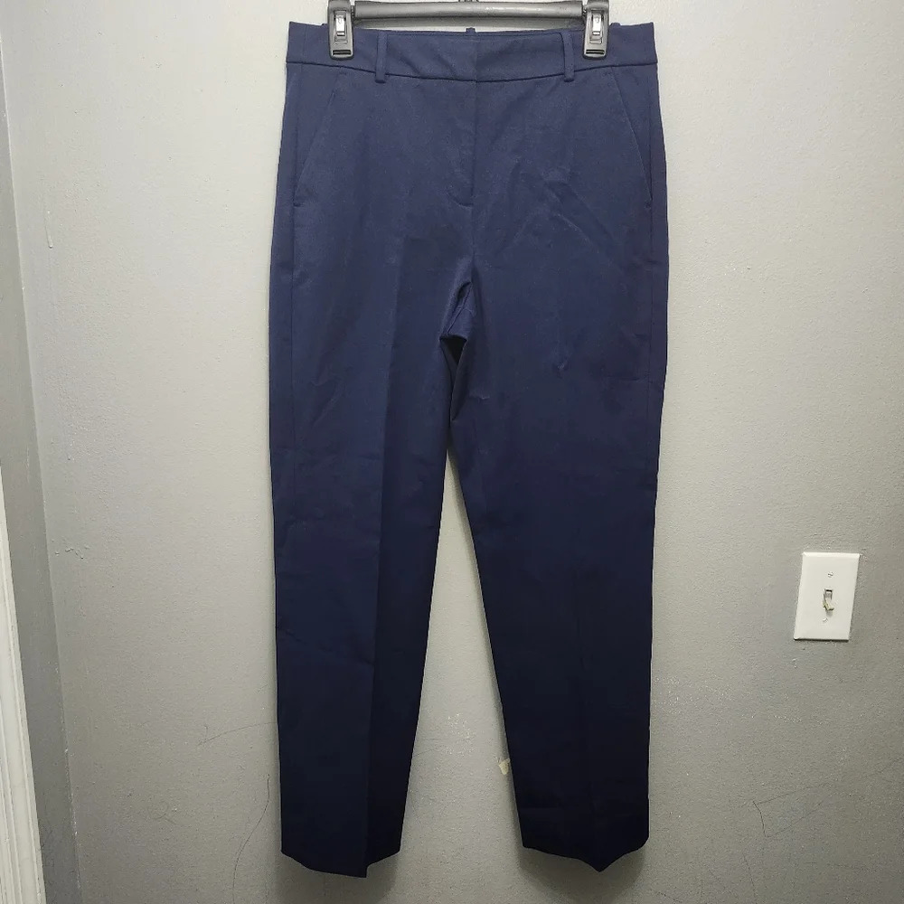 J.crew factory women's Kalle pants size 8 navy blue trouser office carri…